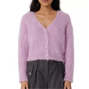 Lavender Fuzzy Maje Women's Sweater